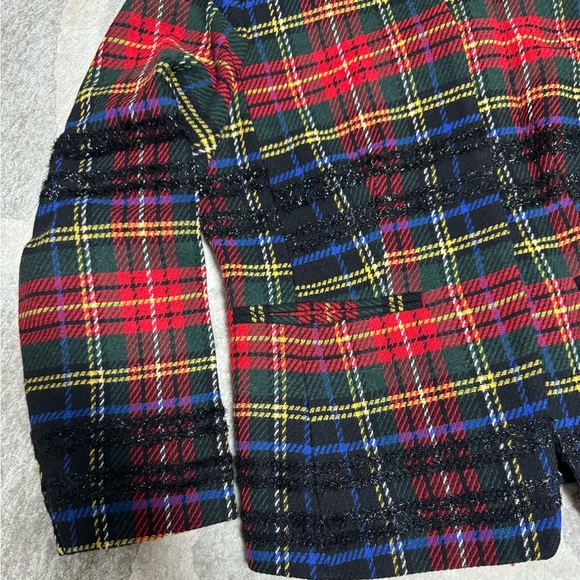 J. Crew Going-out Blazer in Lurex Stewart Tartan NWT Size 6 - Picture 4 of 12
